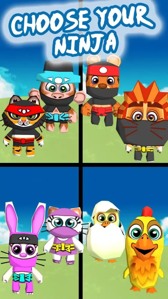 Zrzuty ekranu Kung Fu Tiger & Ninja Panda 3D