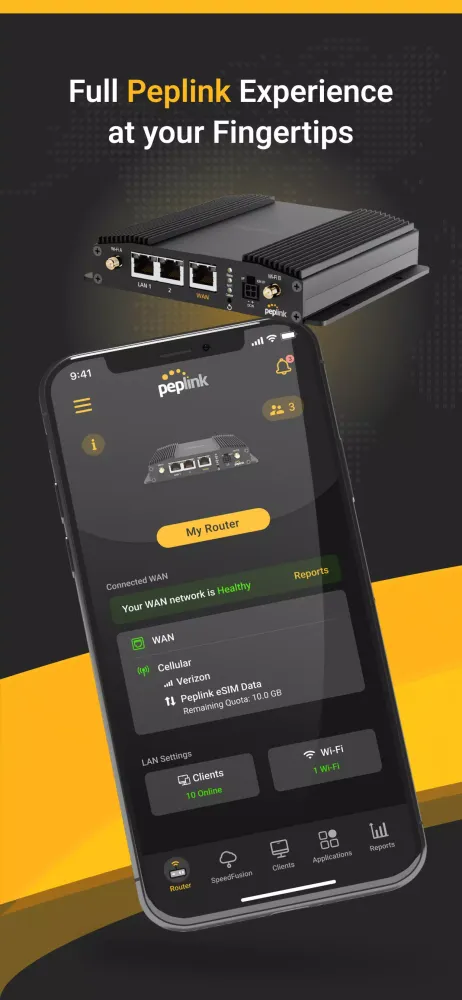 Screenshot di Peplink