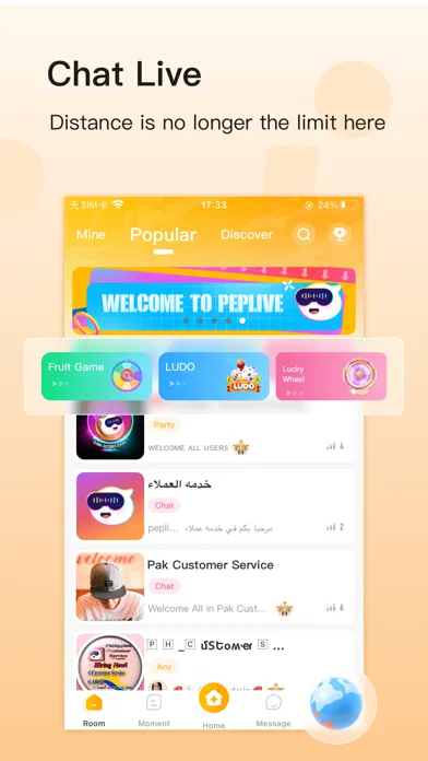 PepLive-Group Voice Chat Rooms Ekran Görüntüleri