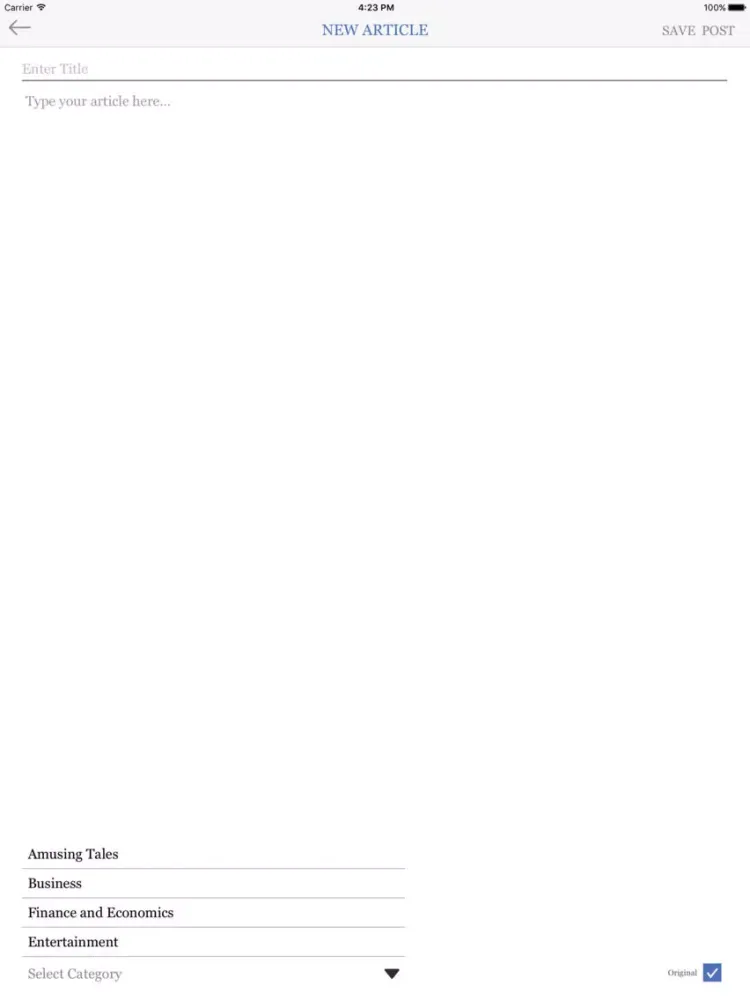 Pepoolar–Read & Write Articles iPad  Screenshots