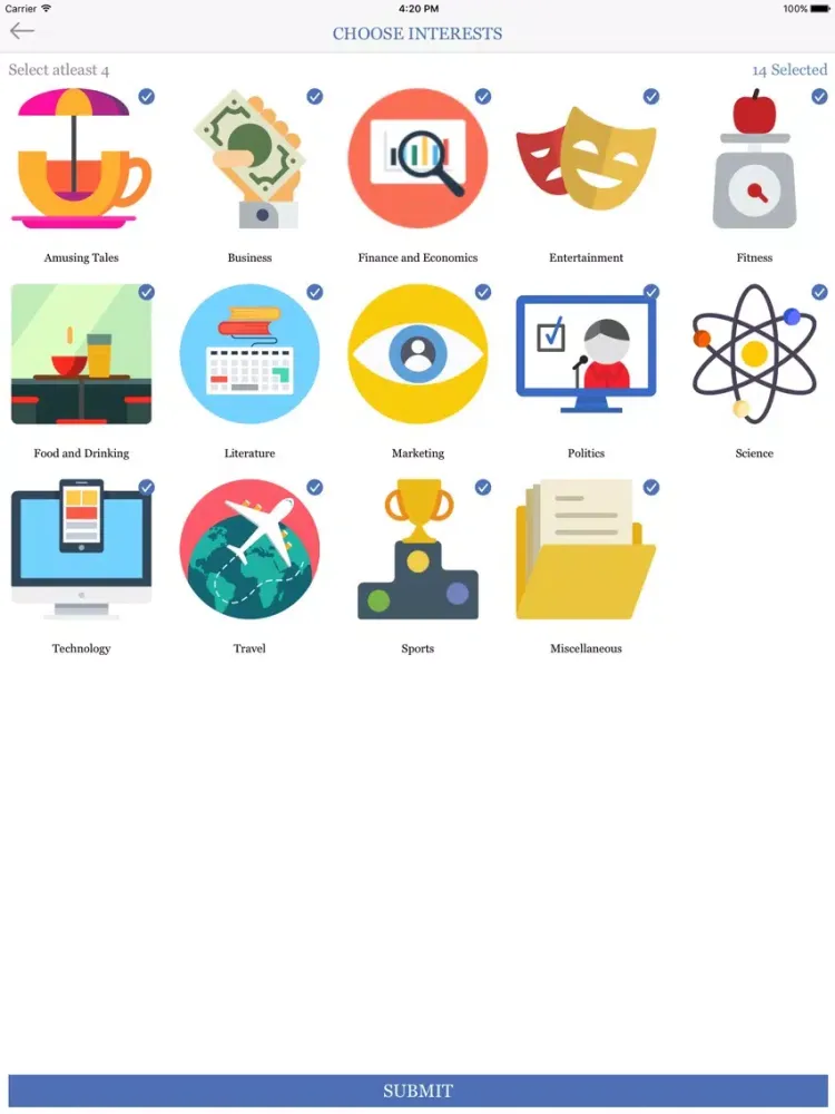 Pepoolar–Read & Write Articles iPad  Screenshots