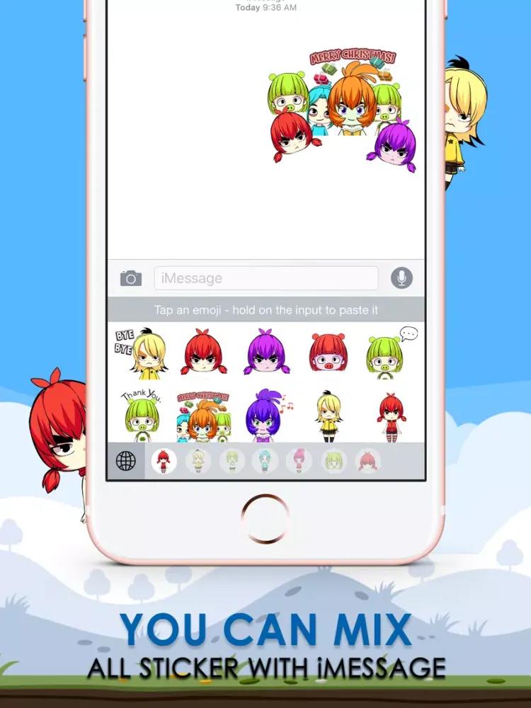 Birds Emoji Stickers Keyboard Themes ChatStick iPad 应用截图