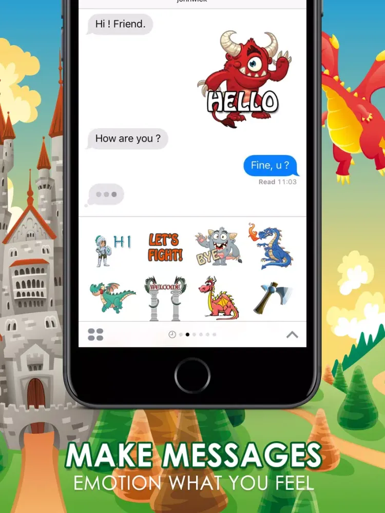 Dragon Emoji Stickers Keyboard Themes ChatStick iPad  স্ক্রিনশট