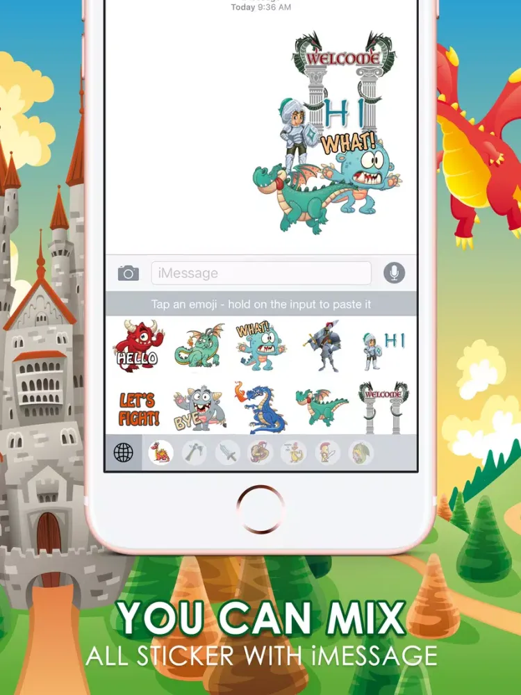 Dragon Emoji Stickers Keyboard Themes ChatStick iPad  স্ক্রিনশট
