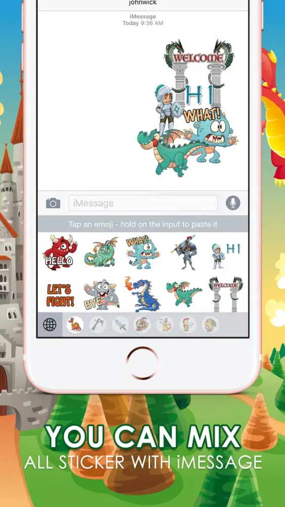 Dragon Emoji Stickers Keyboard Themes ChatStick স্ক্রিনশট