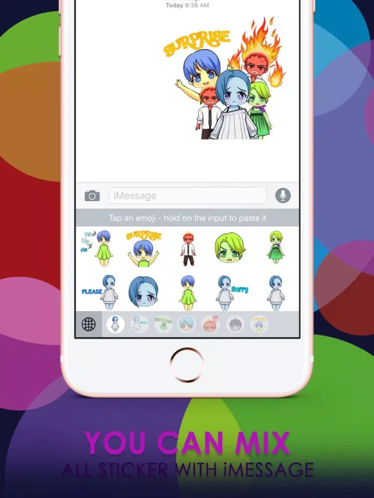صور Emoji Cartoon Stickers Keyboard Themes ChatStick iPad 