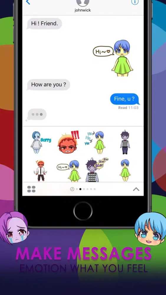 صور Emoji Cartoon Stickers Keyboard Themes ChatStick