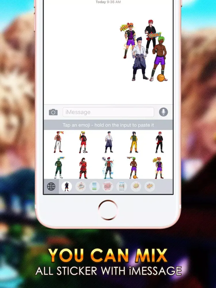 Captures d'écran de Ninja Boy Emoji Sticker Keyboard Themes ChatStick iPad 