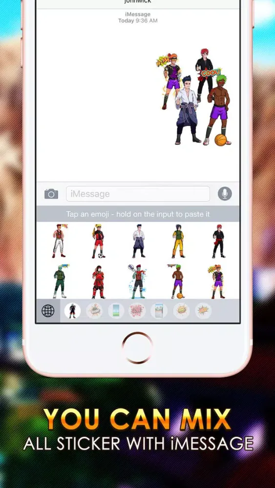 Captures d'écran de Ninja Boy Emoji Sticker Keyboard Themes ChatStick