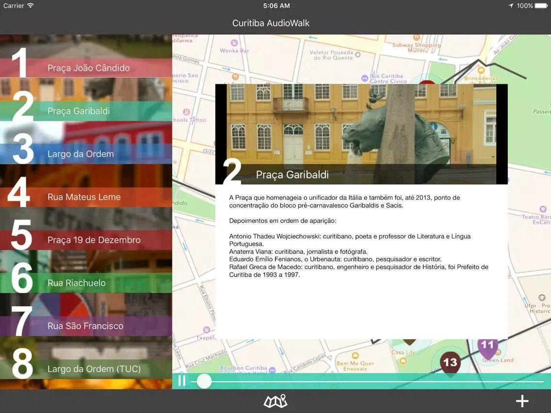 Curitiba AudioWalk iPad  Ekran Görüntüleri