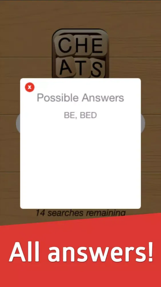 Tangkapan skrin Answers for Word Link Cheat