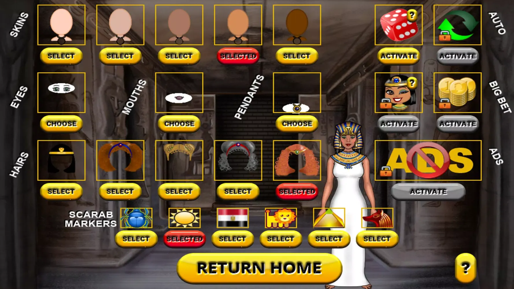 Cleopatra Keno Extravaganza Screenshots