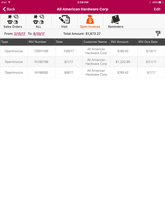 IVY Classic Ordering App iPad  سکرین شاٹس