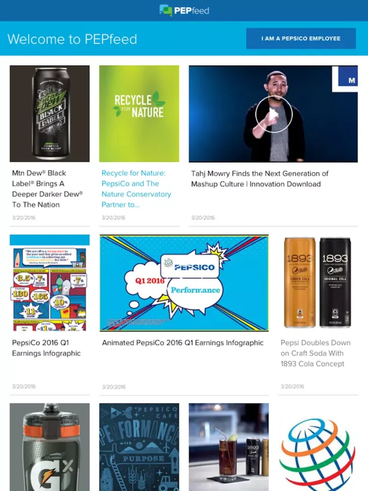 تصاویر PEPfeed by PepsiCo iPad 