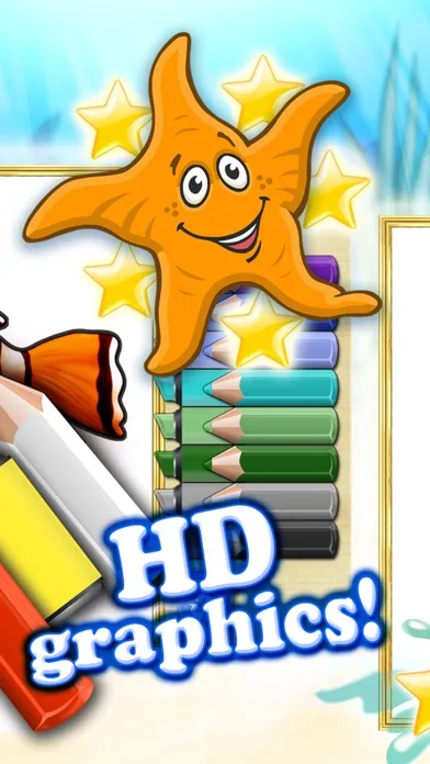 Coloring books for toddlers HD - Colorize ocean animals and fish Screenshots