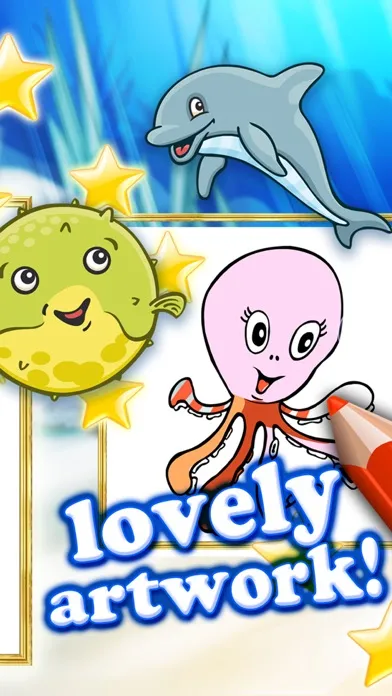Coloring books for toddlers HD - Colorize ocean animals and fish Screenshots