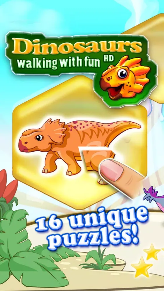 Tangkapan skrin Dinosaurs walking with fun HD jigsaw puzzle XL