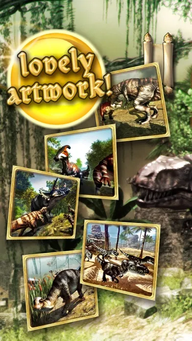 Zrzuty ekranu Dinosaurs walking with fun 3D puzzle game in HD