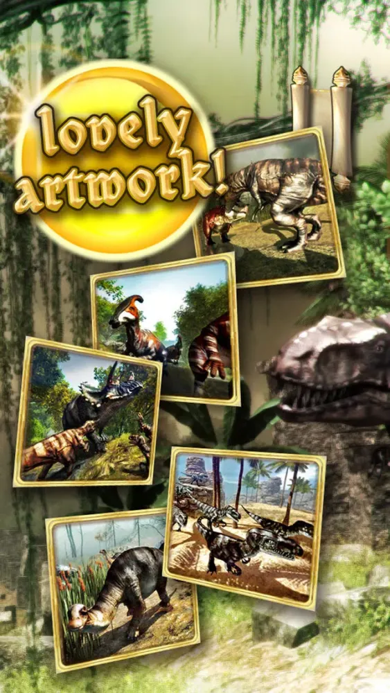 Dinosaurs walking with fun 3D puzzle game kids XL スクリーンショット