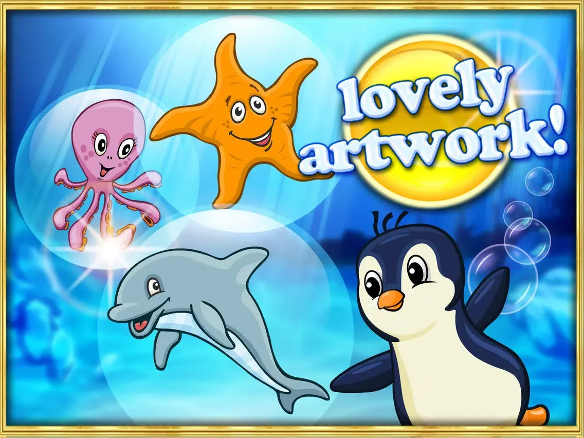 Ảnh chụp màn hình của Memo pairs puzzle ocean animals for toddlers iPad 