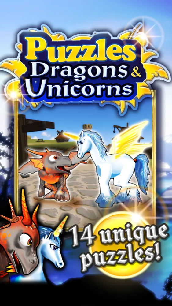 Puzzles dragons & unicorns puzzle game collection for kids and toddlers سکرین شاٹس