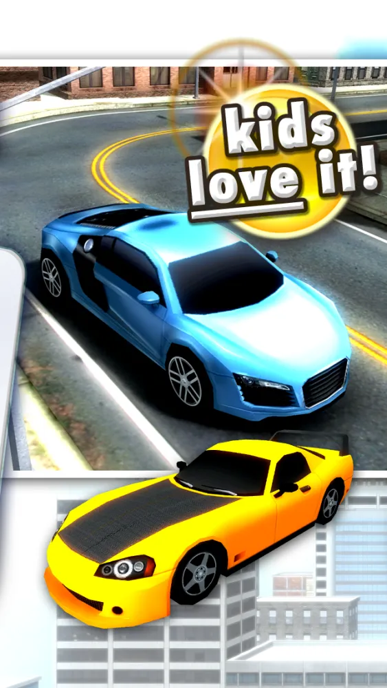 Traffic racers 3D jigsaw puzzles for toddlers, kids and teenagers with muscle cars, street rod and a classic car puzzle Screenshots