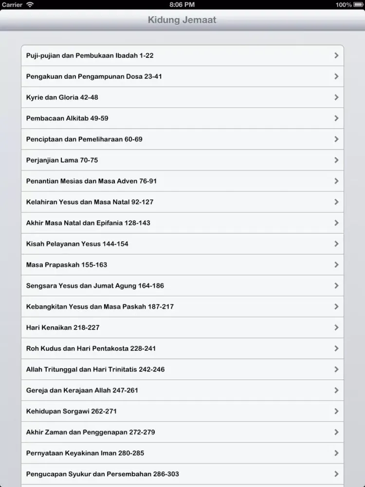 KidungJemaat iPad  Screenshots