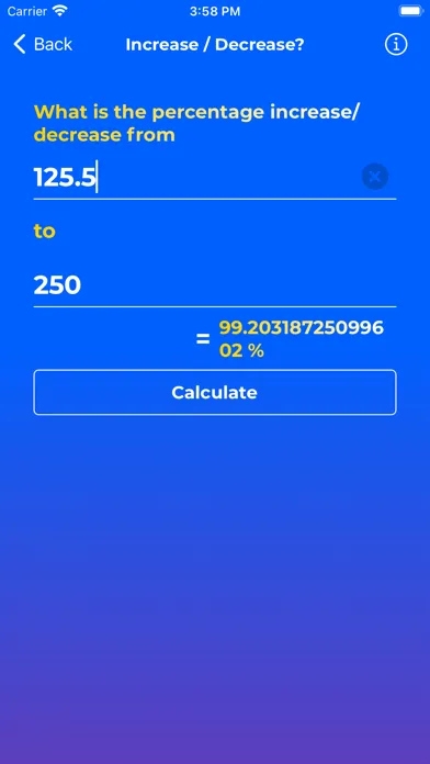 Percent Calculator App Screenshots