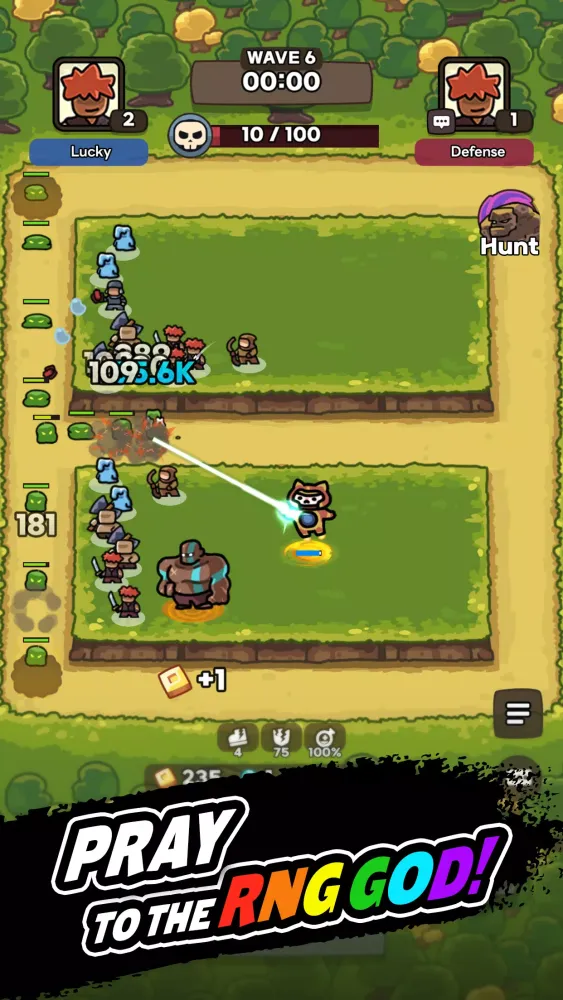 Tangkapan layar Lucky Defense
