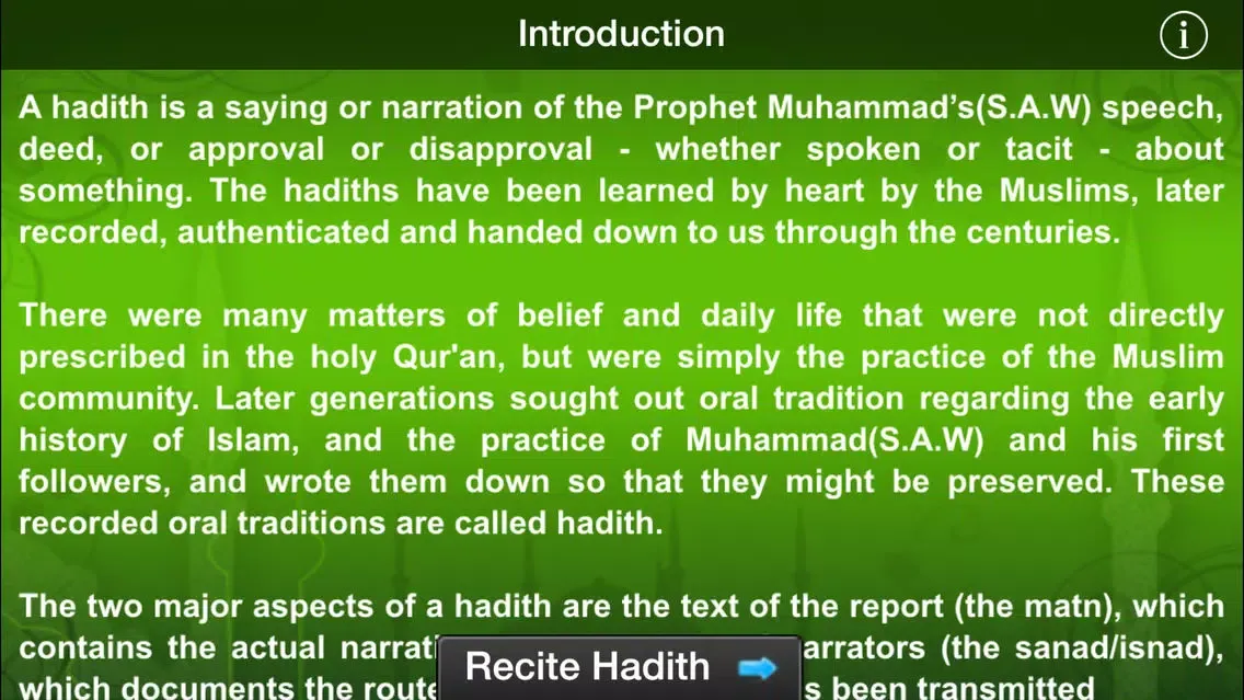 iHadith | 40 Hadith of Messenger S.A.W. スクリーンショット