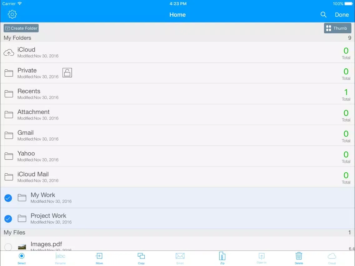 File Pro Mini iPad Screenshots