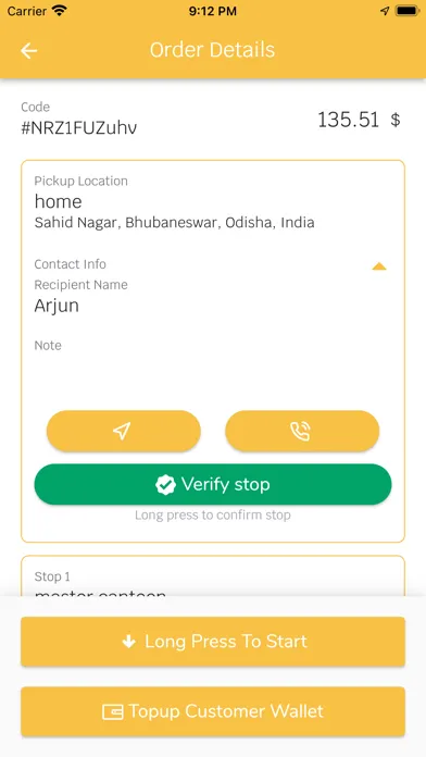PerDelivery Driver Screenshots