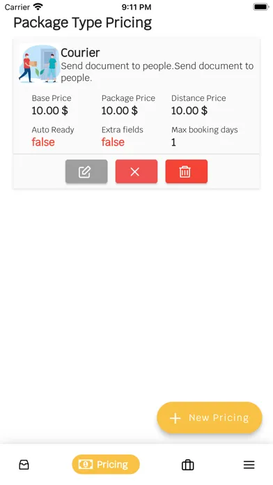 Zrzuty ekranu PerDelivery Vendor