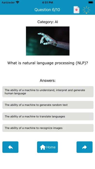 Ảnh chụp màn hình của AI Quiz