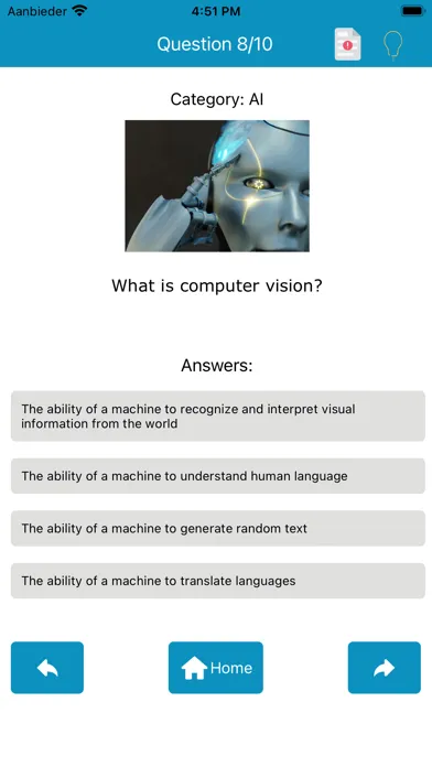 Ảnh chụp màn hình của AI Quiz