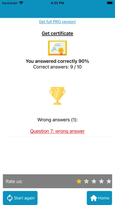 Ảnh chụp màn hình của AI Quiz