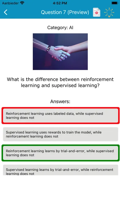 Ảnh chụp màn hình của AI Quiz