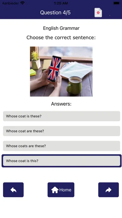 English Grammar Quiz স্ক্রিনশট