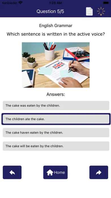 English Grammar Quiz স্ক্রিনশট