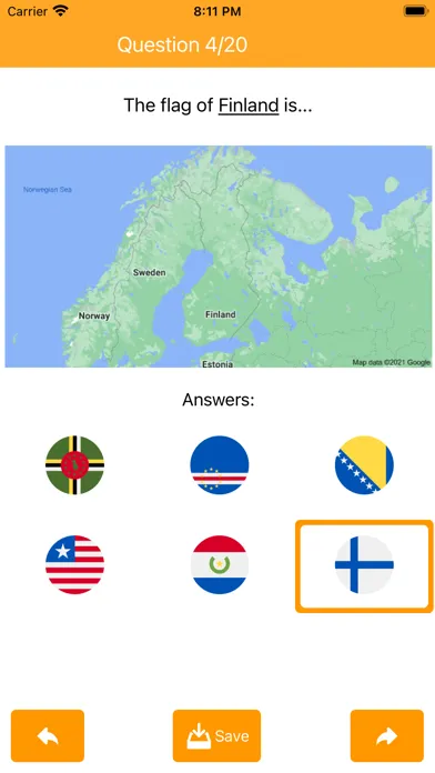 Screenshot di Flags Quiz PRO with Maps