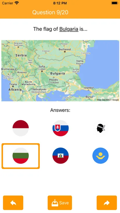 Screenshot di Flags Quiz PRO with Maps