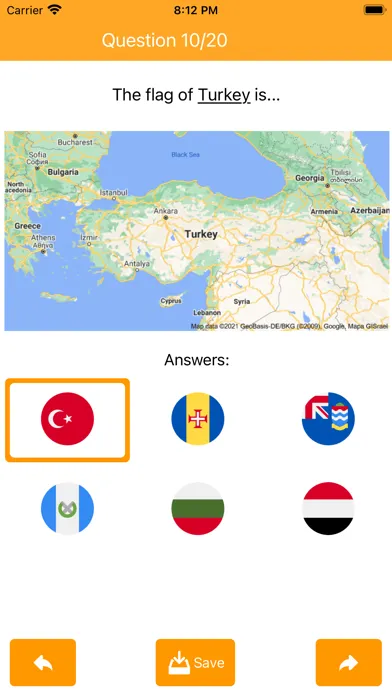 Screenshot di Flags Quiz PRO with Maps