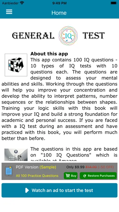 Screenshot di General IQ Test