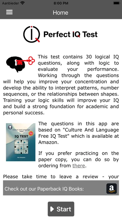 Ảnh chụp màn hình của Perfect IQ Test Pro