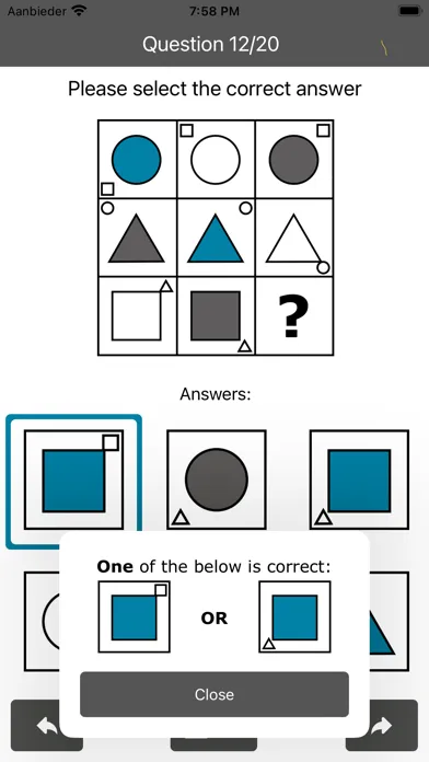 Ảnh chụp màn hình của Perfect IQ Test Pro