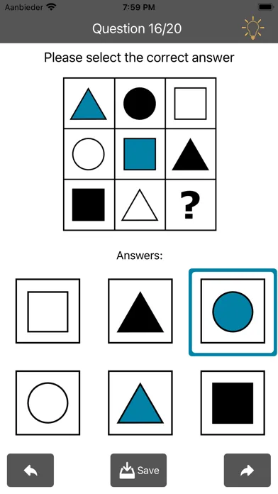 Ảnh chụp màn hình của Perfect IQ Test Pro