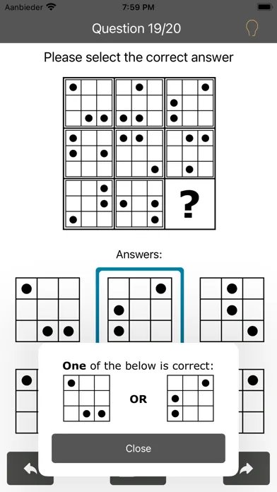 Ảnh chụp màn hình của Perfect IQ Test Pro