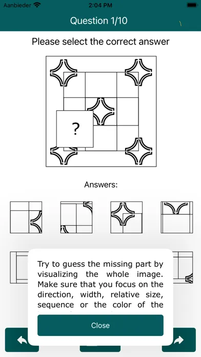 Capturas de tela do IQ Test: Raven's Matrices