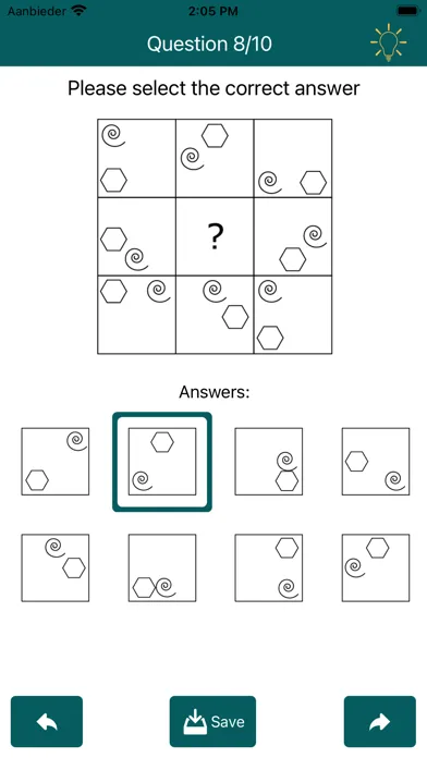 Capturas de tela do IQ Test: Raven's Matrices