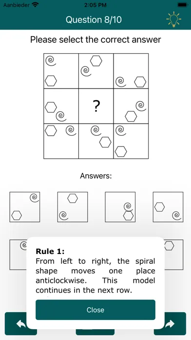 Capturas de tela do IQ Test: Raven's Matrices